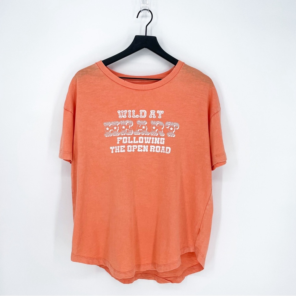 Aerie Wild at Heart Graphic Tee Salmon Pink Small